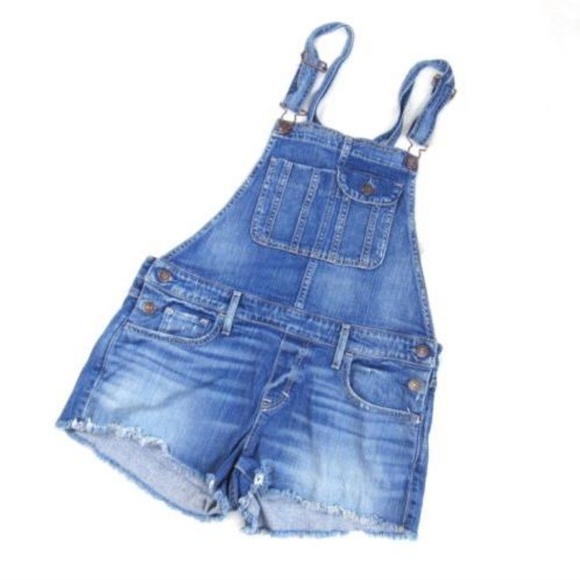Abercrombie & Fitch Denim - Abercrombie & Fitch Short Overalls Light Wash
